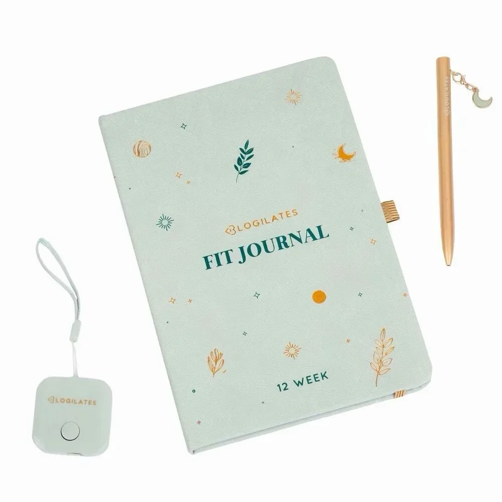 Blogilates 12 Week Fit Journal Hardcover Fitness Planner w/ Elastic Closure New